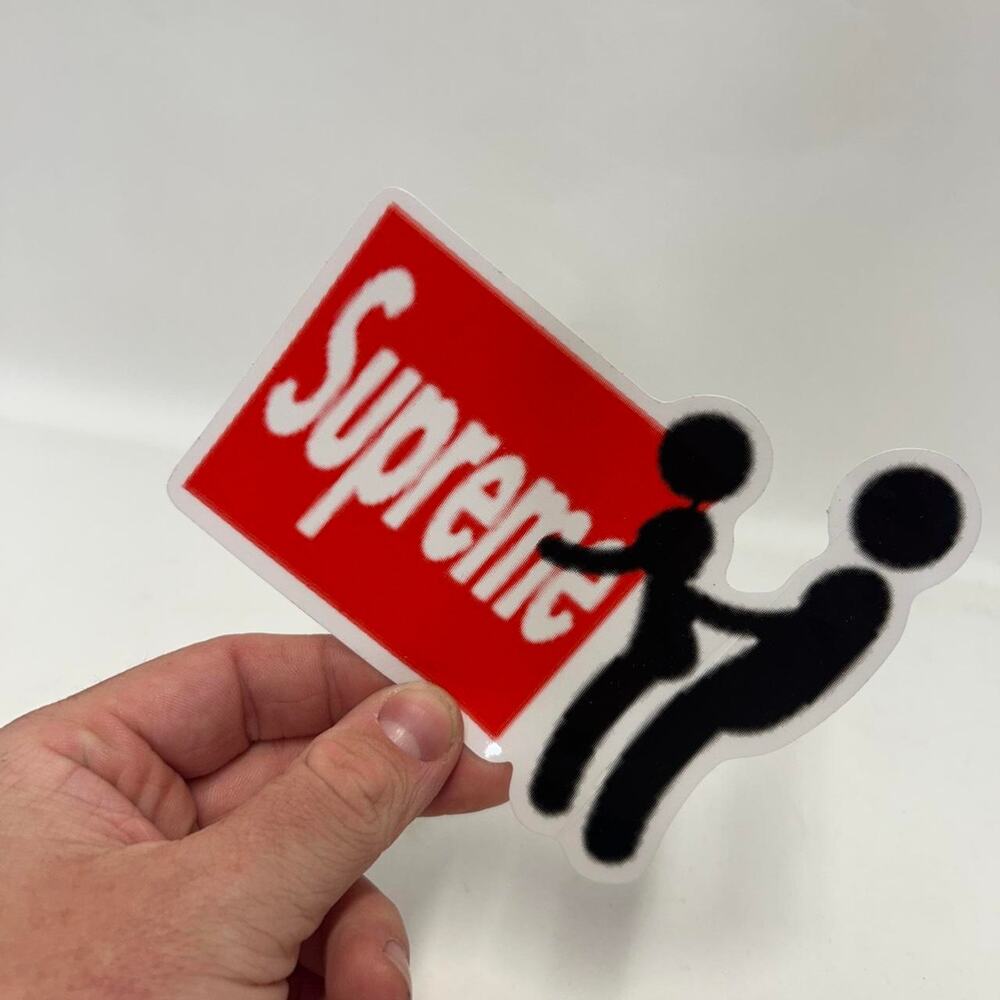 Supreme Stick Figure Box Logo Sticker “Black” FW25